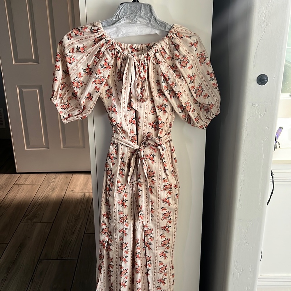 Floral print midi dress